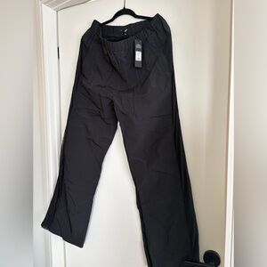 Super Cute Black windbreaker material joggers